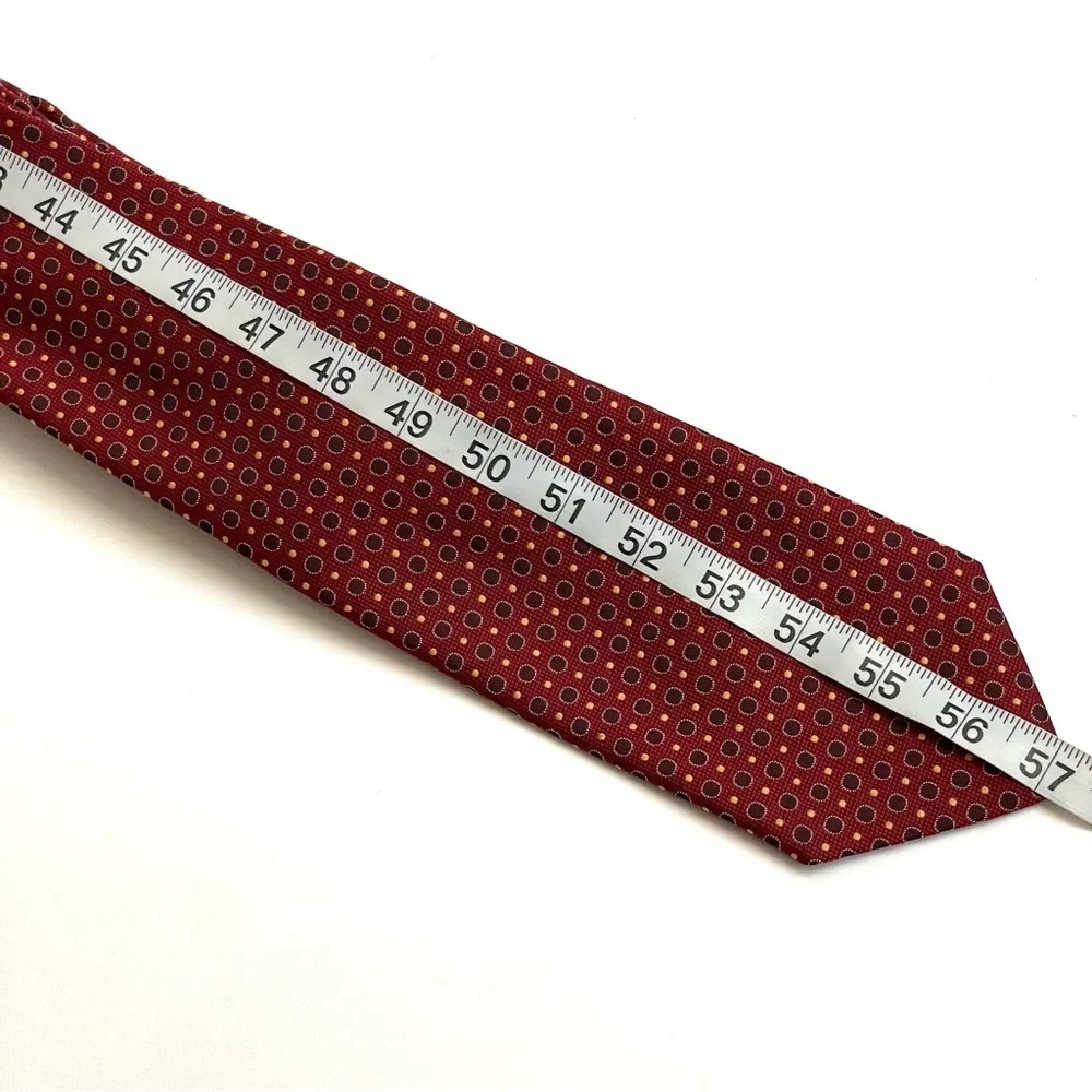 Christian Dior Vintage 80s Dot Print Silk Tie - Picture 6 of 6